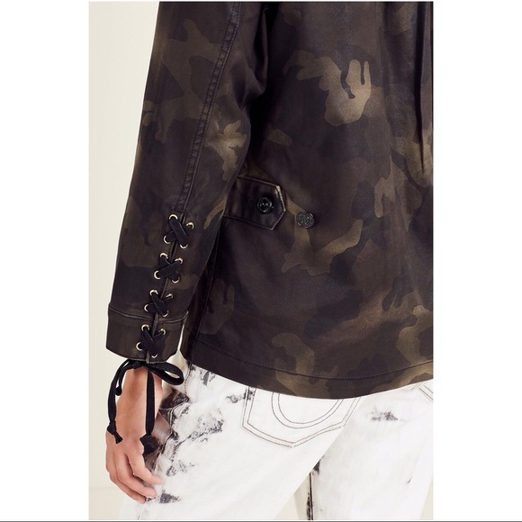 BRAND NEW MILITARY JACKET LACE UP SZ S DARK GREEN - Picture 5 of 6